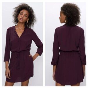 Aritzia Babaton 100% Silk Purple Bennett Dress – Women’s Size Small